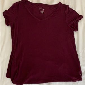 American Eagle Soft and Sexy T shirt in maroon